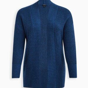 Torrid size 4 Blue Waffle Cardigan Sweater